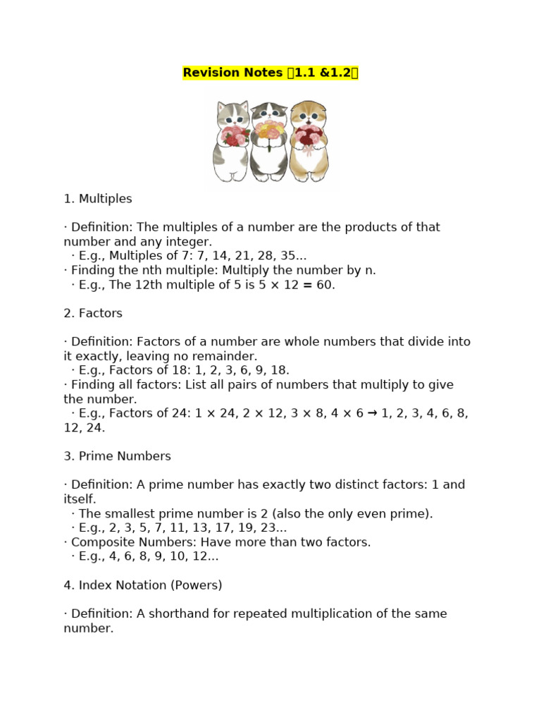 Multiples, Factors, and Prime Numbers Guide | PDF | Prime Number | Numbers