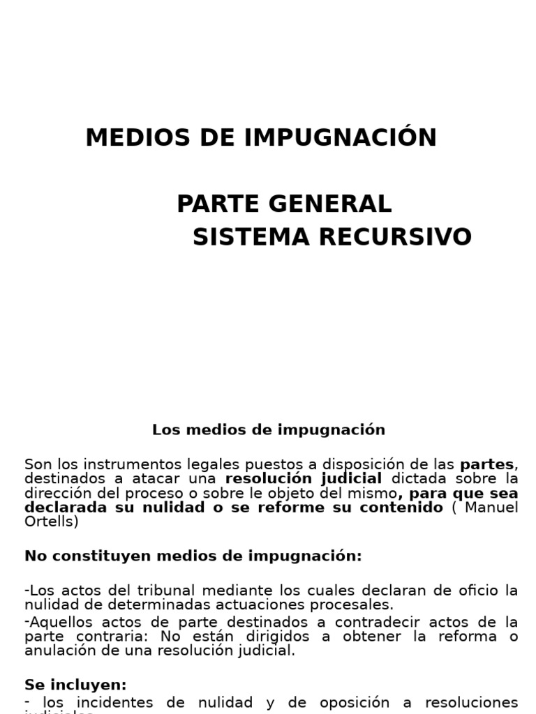 Medios de Impugnación en el Proceso Judicial | PDF | Apelación ...