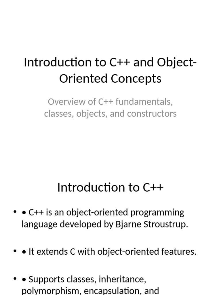 C++ Basics: Classes and Object Concepts | PDF | Class (Computer ...