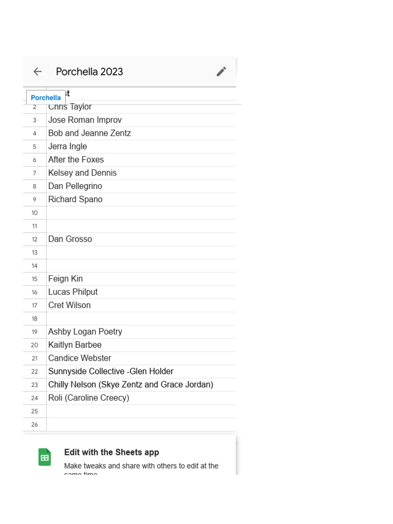 Porchella 2023 - Google Drive | PDF
