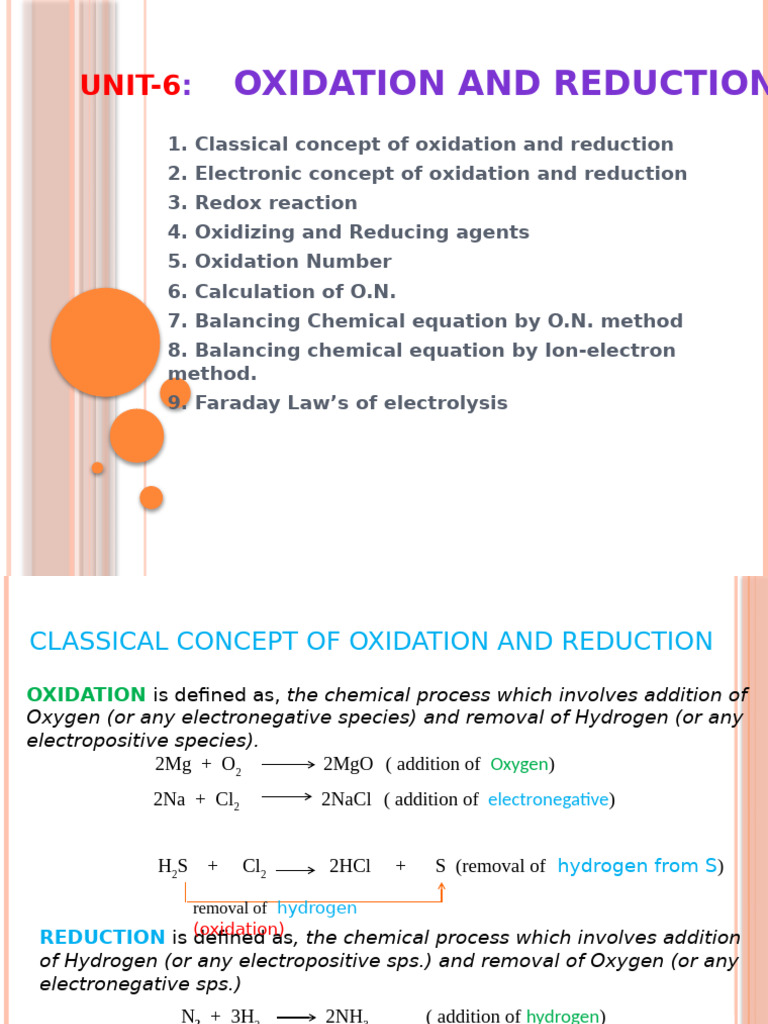 Understanding Oxidation and Reduction Concepts | PDF | Redox | Ion