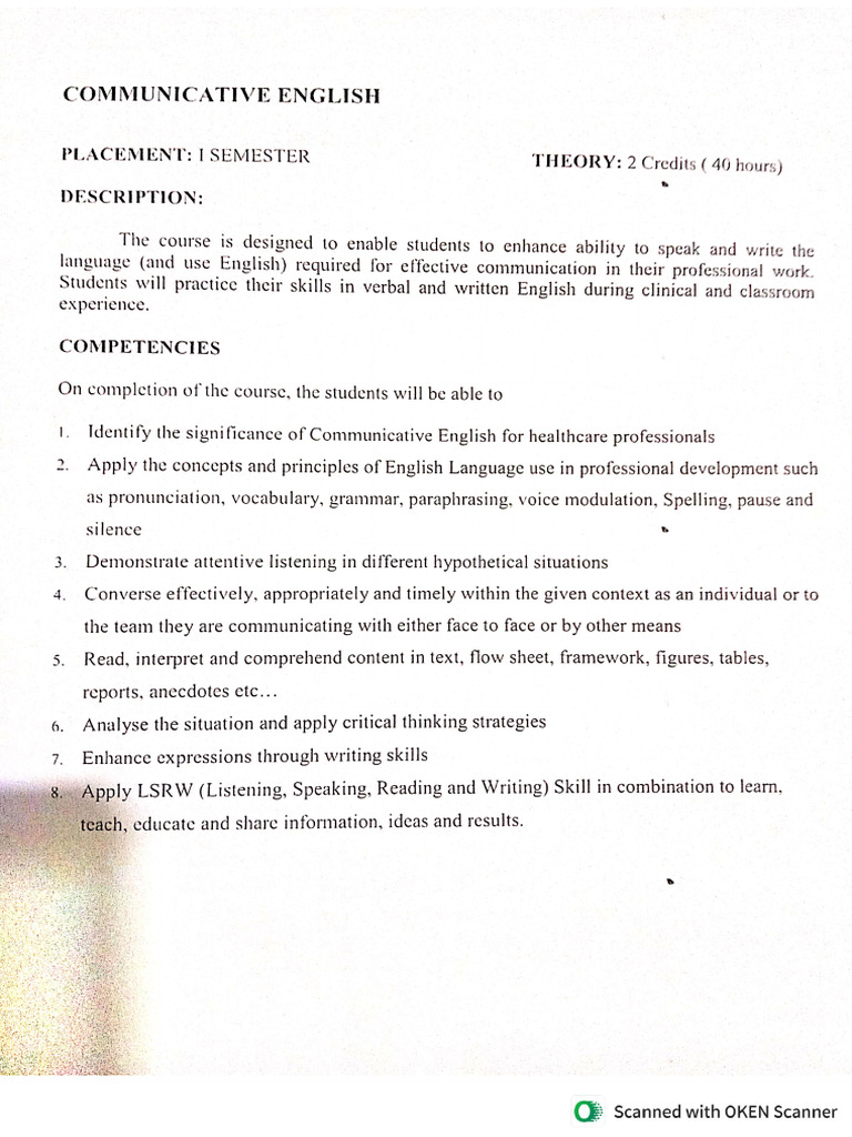 Communicative English | PDF