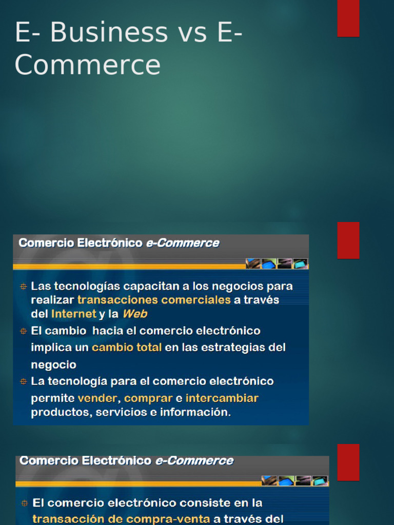 E - Business Vs E - Commerce | PDF