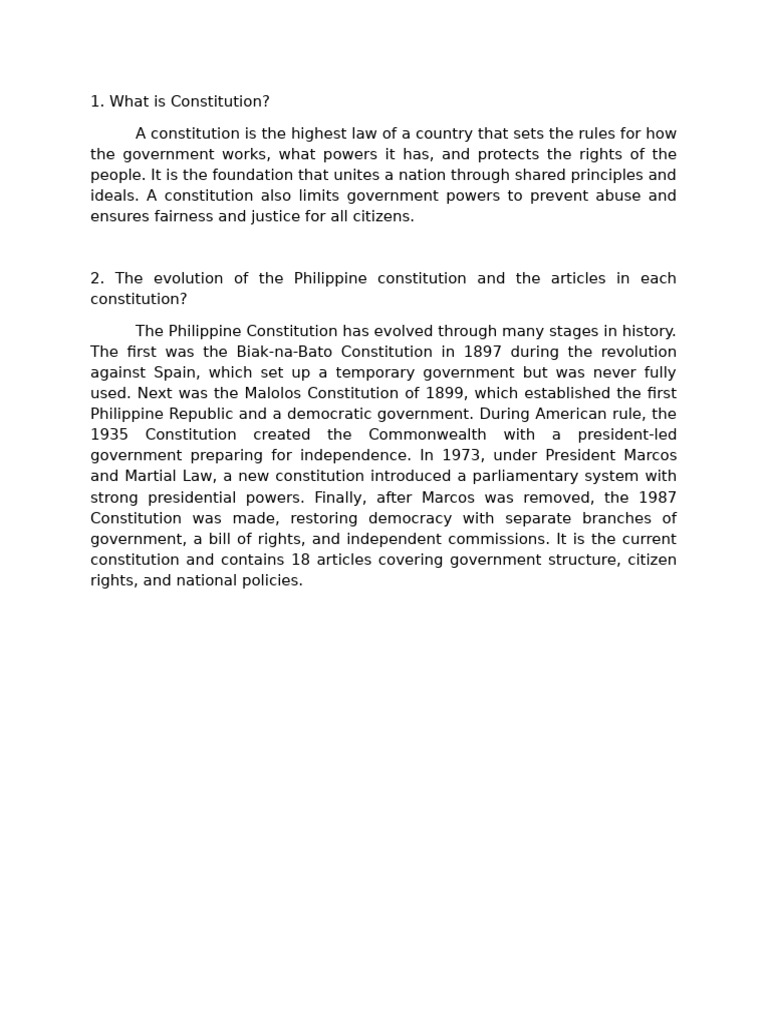 Constitution | PDF