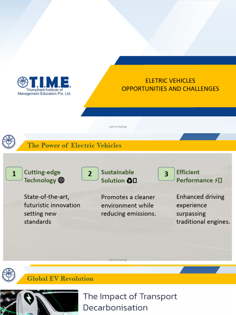 Electric Vehicles: Opportunities & Challenges | PDF | Electric Vehicle ...