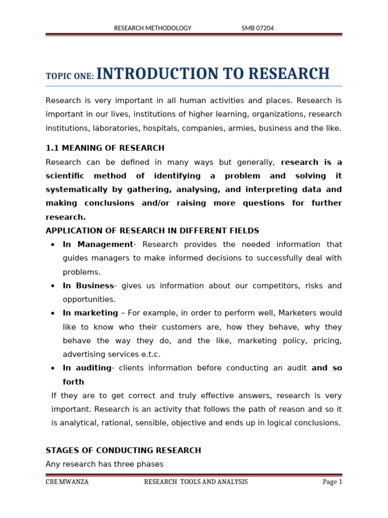 Types of Research Methodologies | PDF | Experiment | Methodology