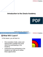 Introduction To The Oracle Academy