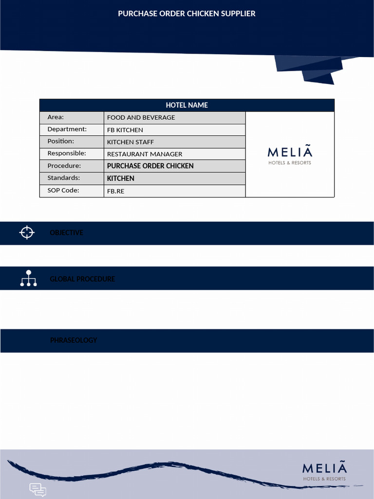 Chicken Purchase Order Procedure | PDF