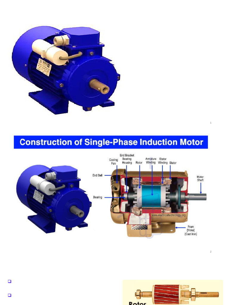 Single Phase Induction Motor Overview | PDF | Electric Motor ...