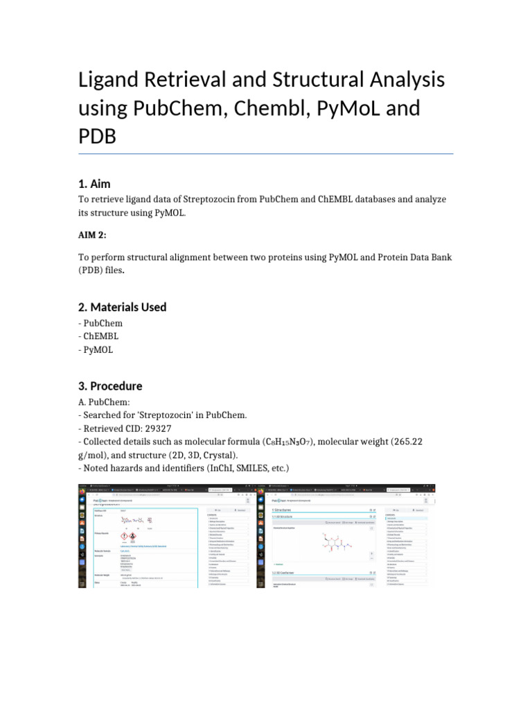 Ligand Data and Protein Structure Analysis | PDF | Protein Data Bank ...