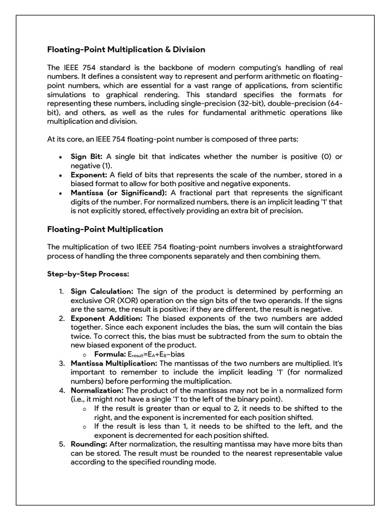 IEEE 754 Floating-Point Operations | PDF | Numbers | Number Theory
