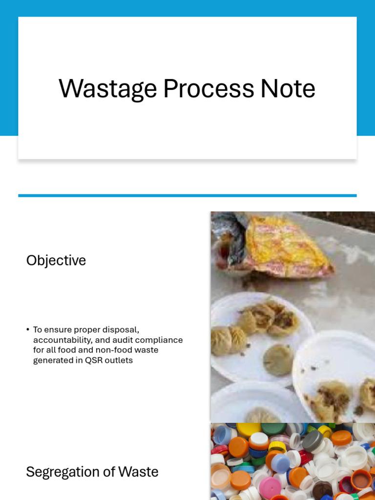 Wastage Process Note | PDF