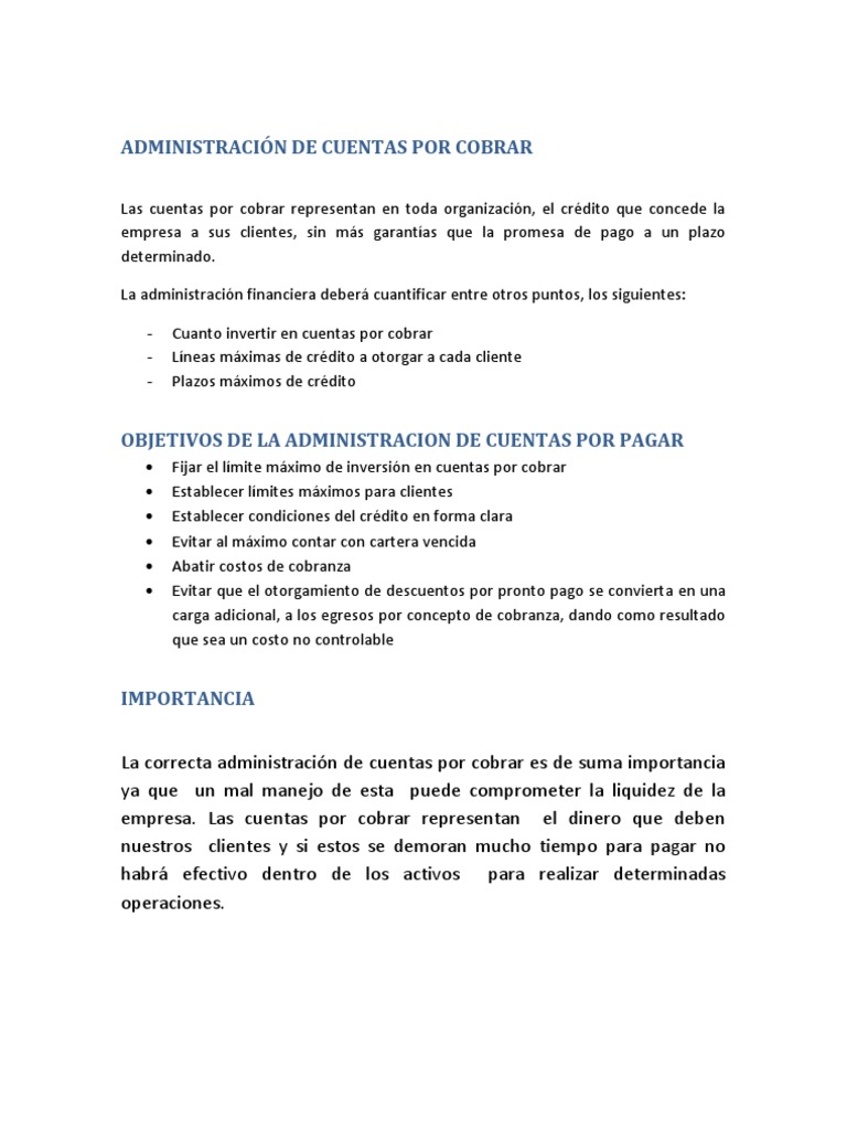 Administración de Cuentas Por Pagar | PDF | Finanzas y dinero