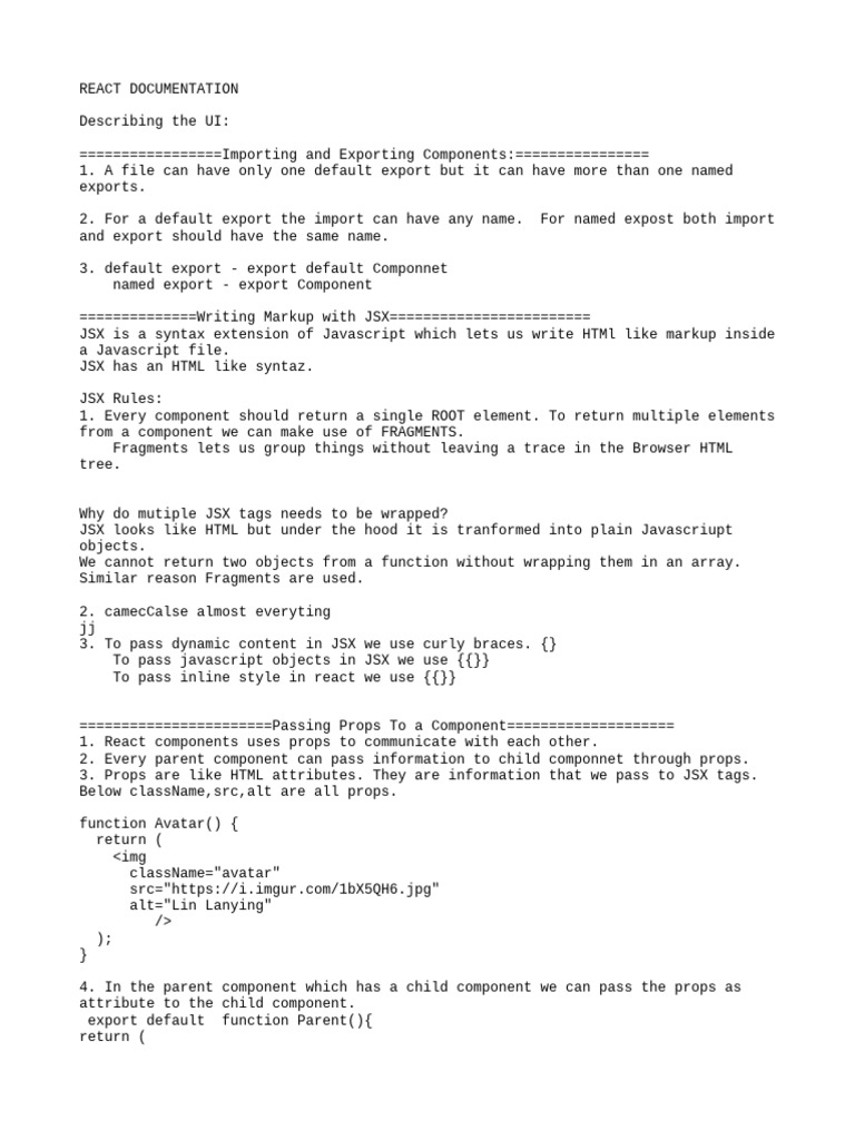 React Documentation | PDF | Html | Computer Programming