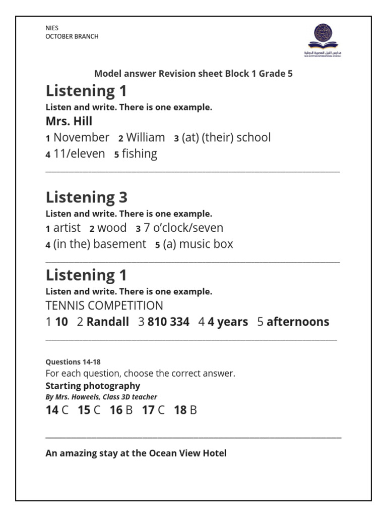 MA Revision Sheet (Block 1) | PDF