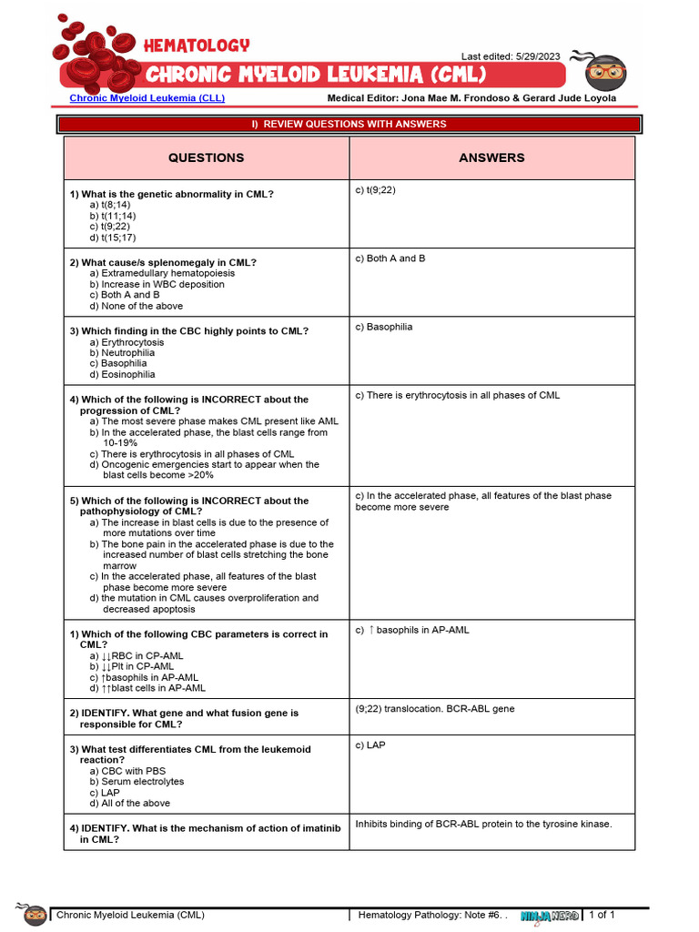 Chronic Myeloid Leukemia (CML) (3) Atf | PDF | Diseases And Disorders ...