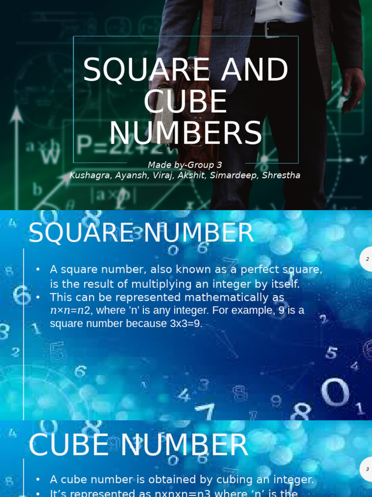 Square and Cube Numbers | PDF