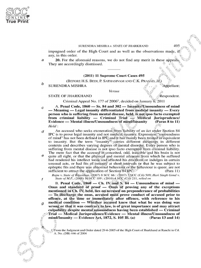 Surendra Mishra v. State of Jharkhand | PDF | Supreme Court Of The ...