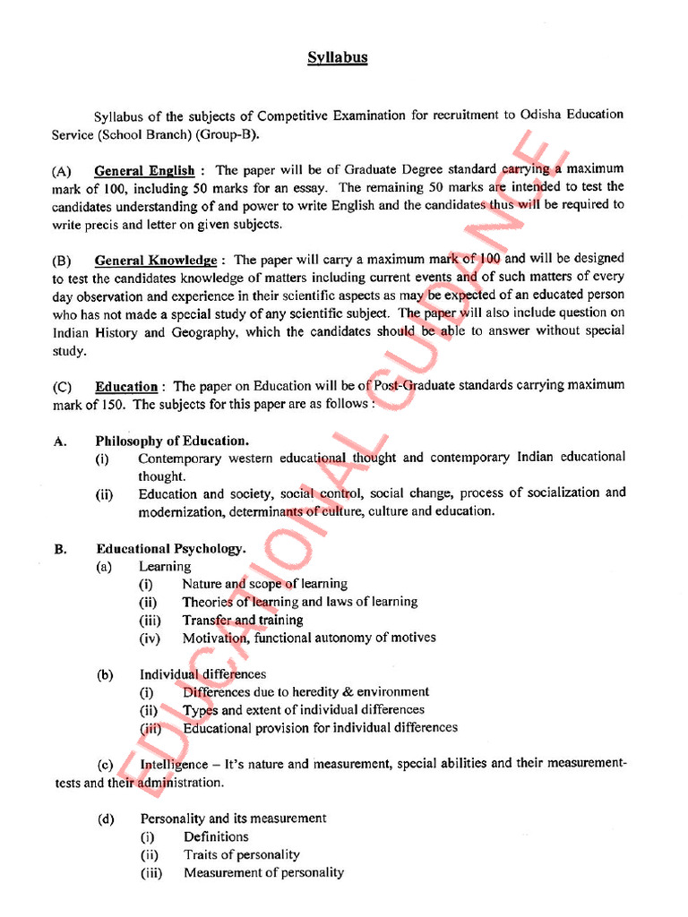 Opse BEO Syllabus | PDF