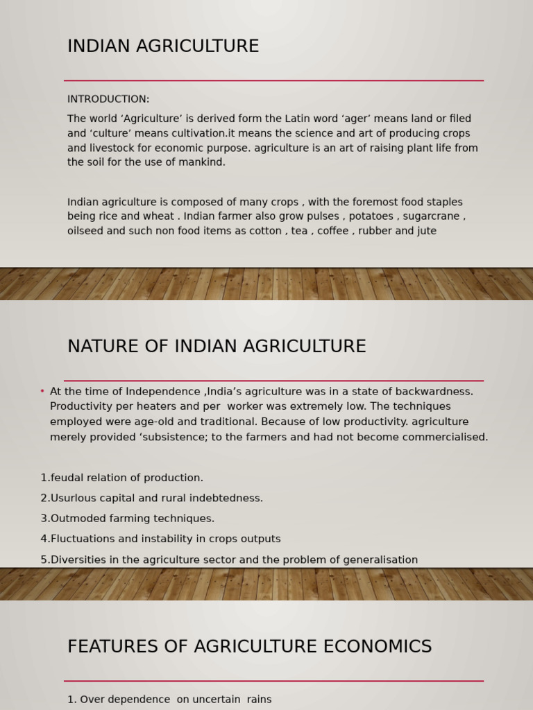 Overview of Indian Agriculture Trends | PDF