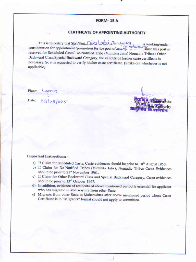 Appointing | PDF