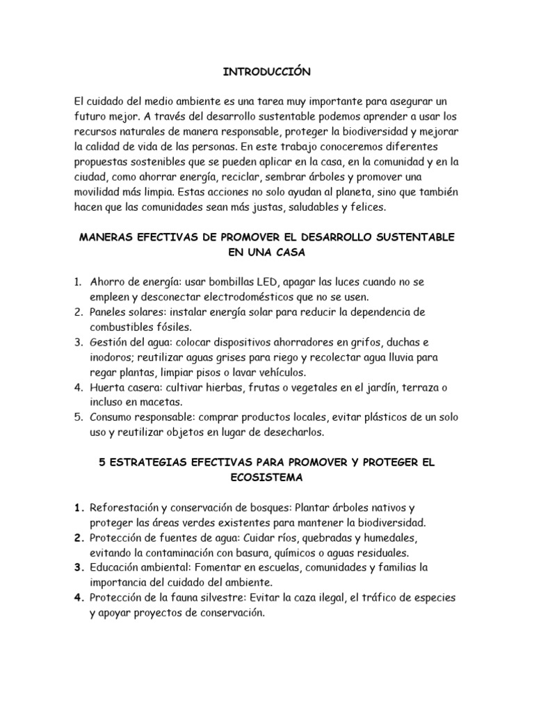 Estrategias para un Desarrollo Sostenible | PDF | Sustentabilidad ...