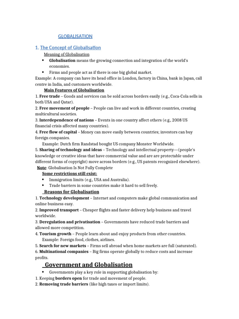Understanding Globalisation: Key Concepts | PDF | Globalization | Taxes