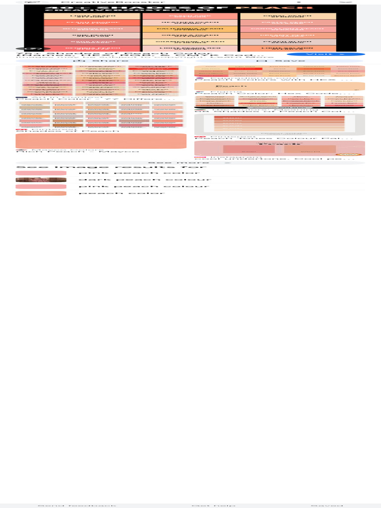 Peach Color Codes and Shades Guide | PDF