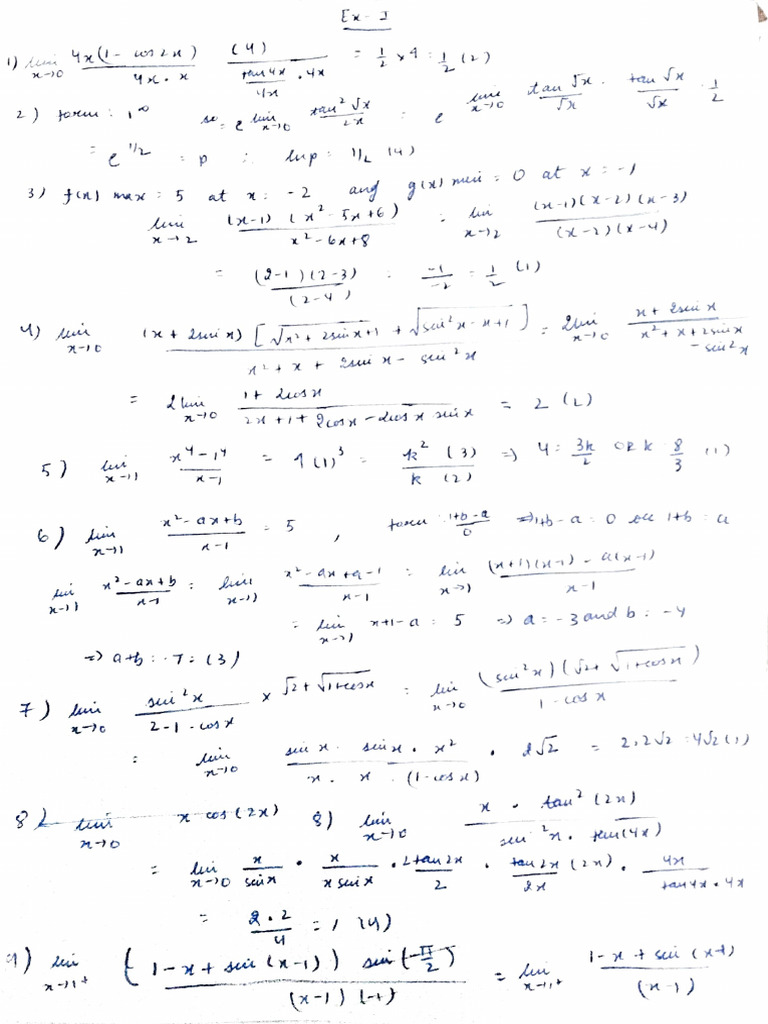 Limits 1 - October 11 2025 | PDF