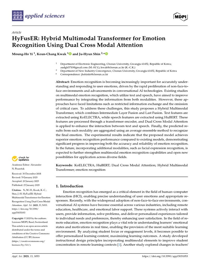 HyFusER Hybrid Multimodal Transformer For Emotion | PDF | Emotions ...