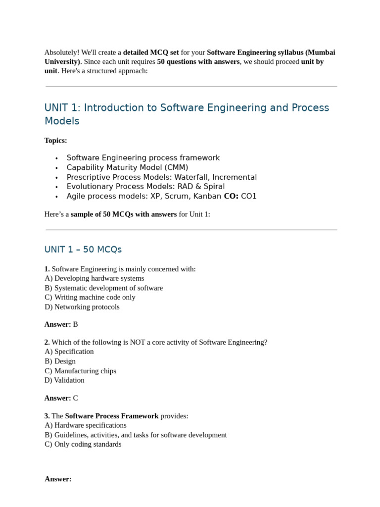 SE MCQ | PDF | Agile Software Development | Software Testing