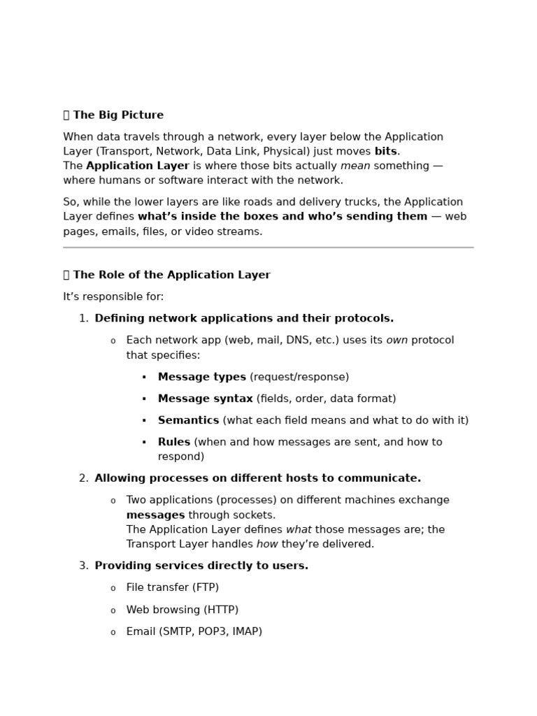 Understanding the Application Layer | PDF | Transmission Control ...