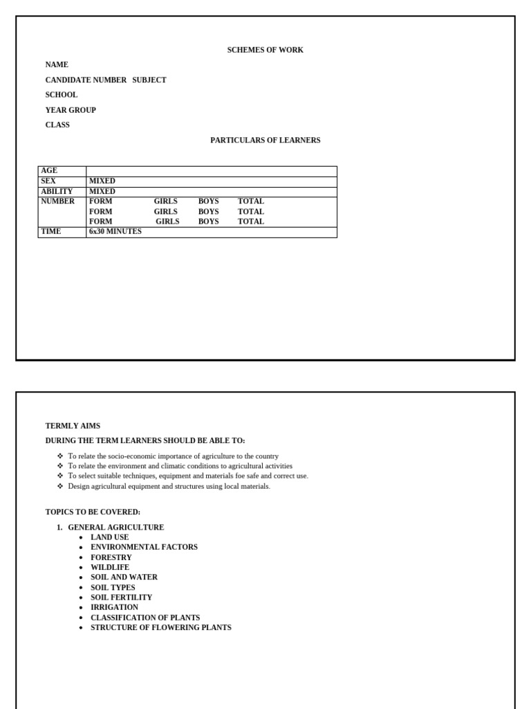 Liberty Maramba Form 2 Scheme | PDF | Fertilizer | Critical Thinking