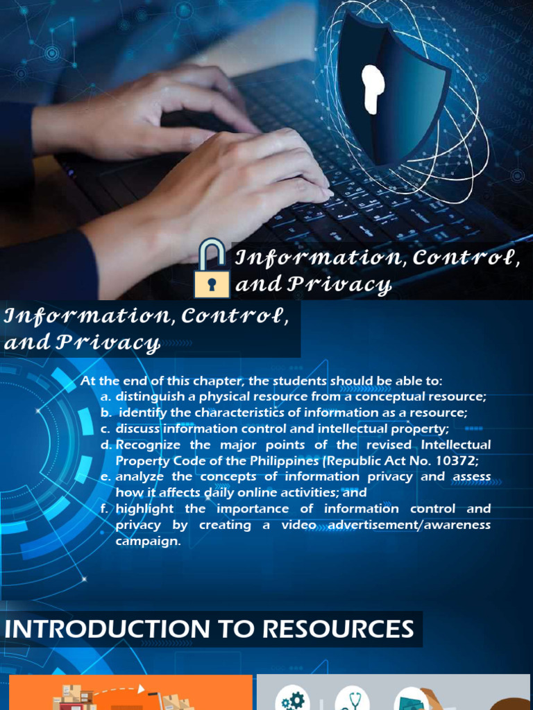Lesson 9 Information, Control, and Privacy PDF Digital Rights