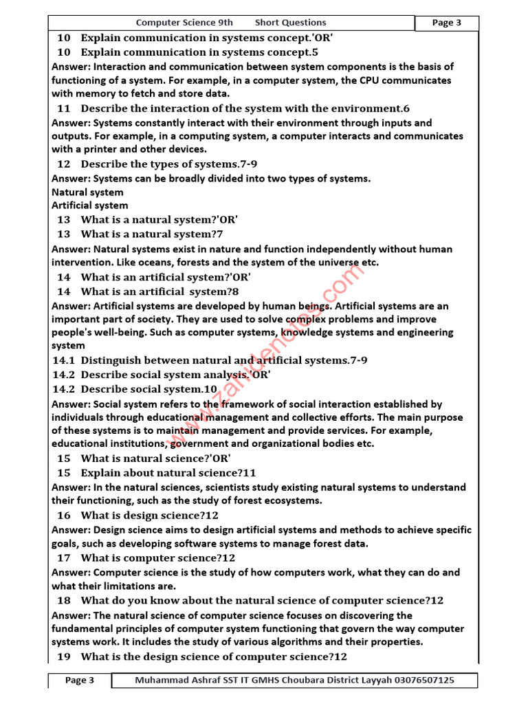 Computer Science System Concepts Explained | PDF | System | Science