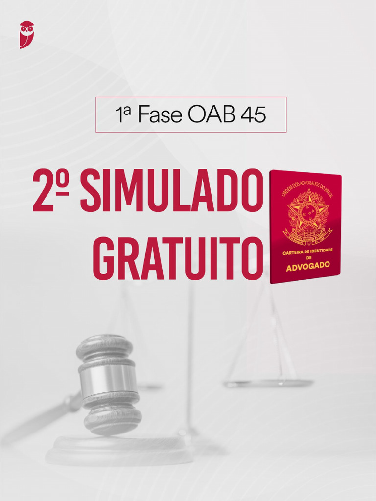 Caderno de Questões - 2º Simulado OAB 45 | PDF | Advogado | Constituição