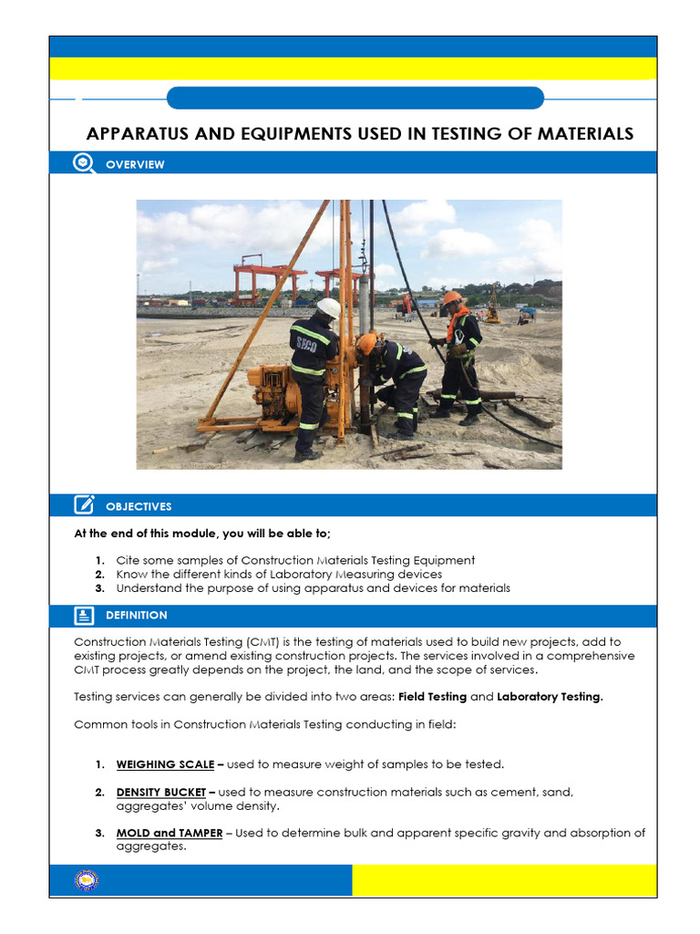 Construction Materials Testing Equipment | PDF | Deformation ...