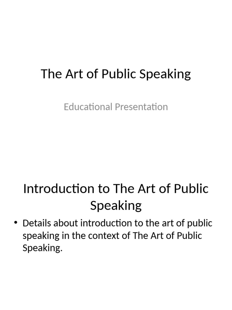 Mastering Public Speaking Skills | PDF
