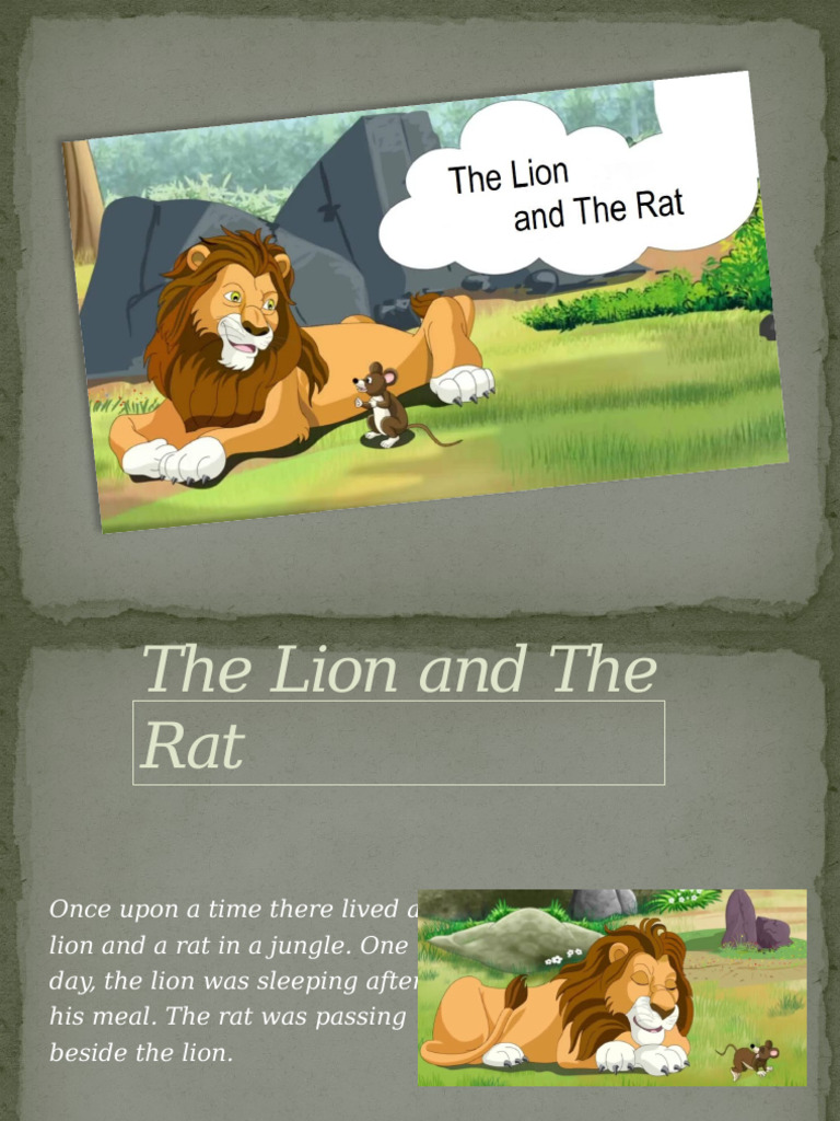 The Lion and The Rat: A Jungle Tale | PDF