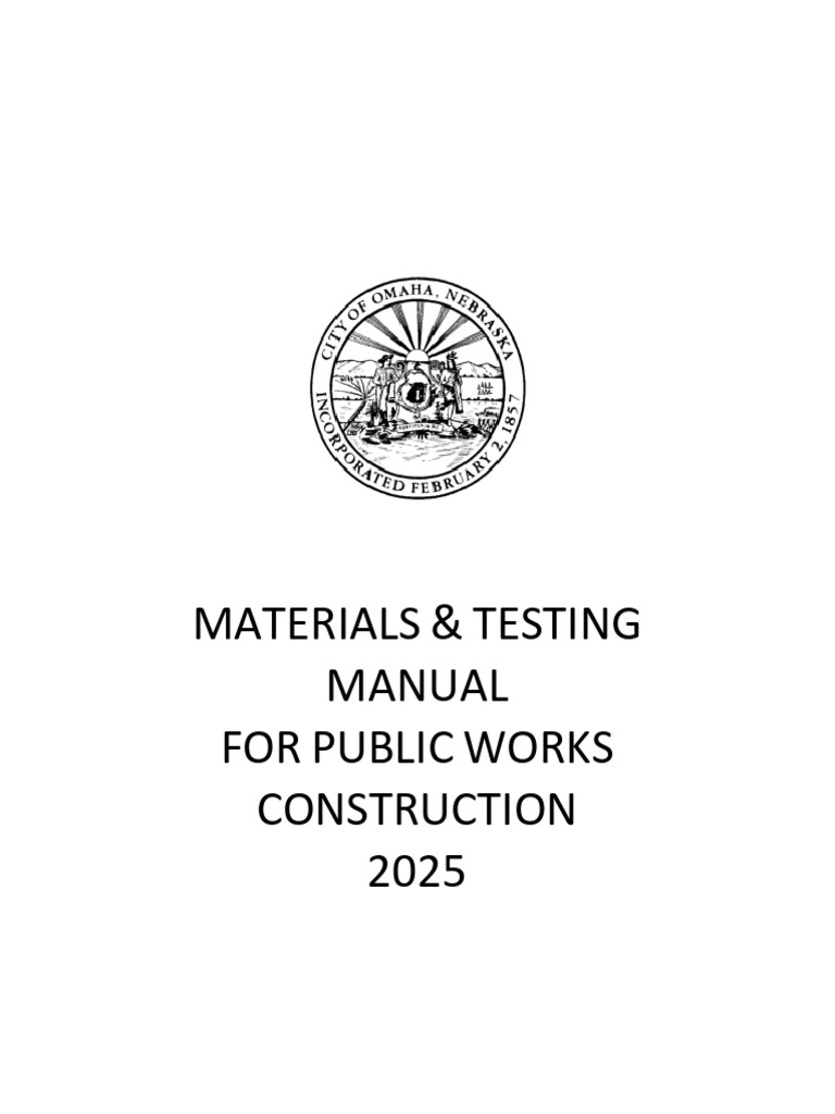 INDOT Construction Materials Testing Manual | PDF | Concrete | Road Surface