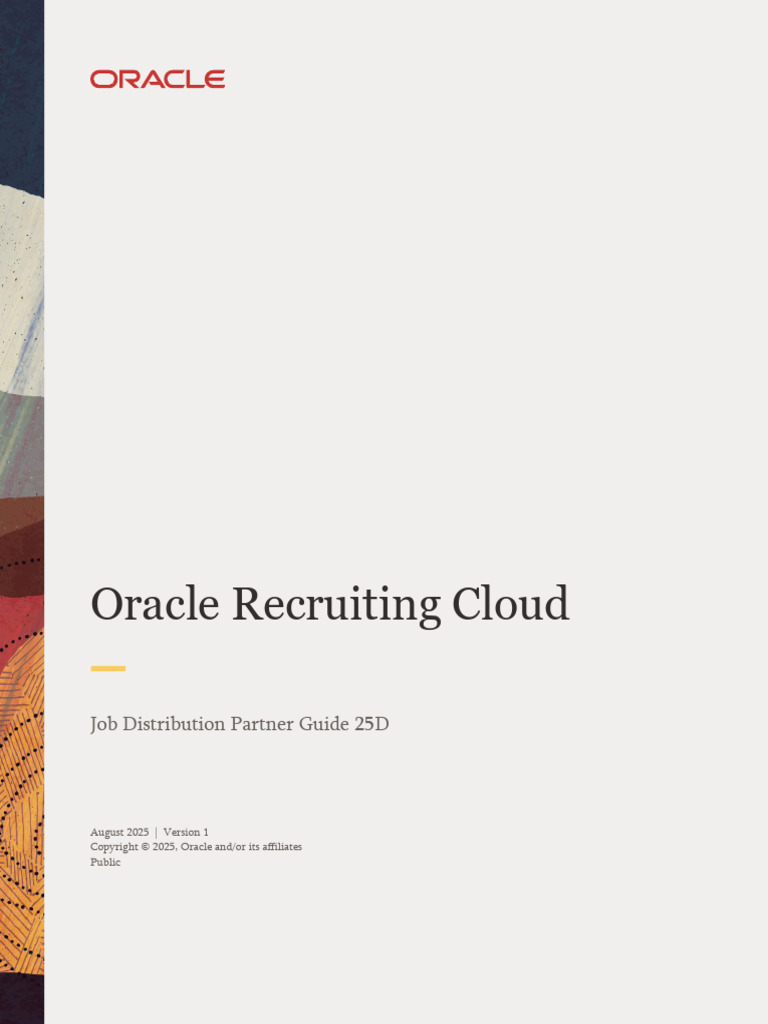 Oracle Recruiting Job Distribution Guide | PDF | Cloud Computing ...