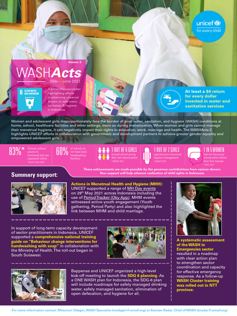 Menstrual Hygiene and WASH in Schools | PDF | Wash | Sanitation