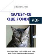 17303564 Gilles Deleuze QuEstce Que Fonder 1956