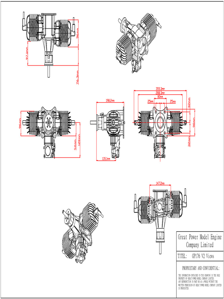 GP178-Engine 2D Drawing | PDF