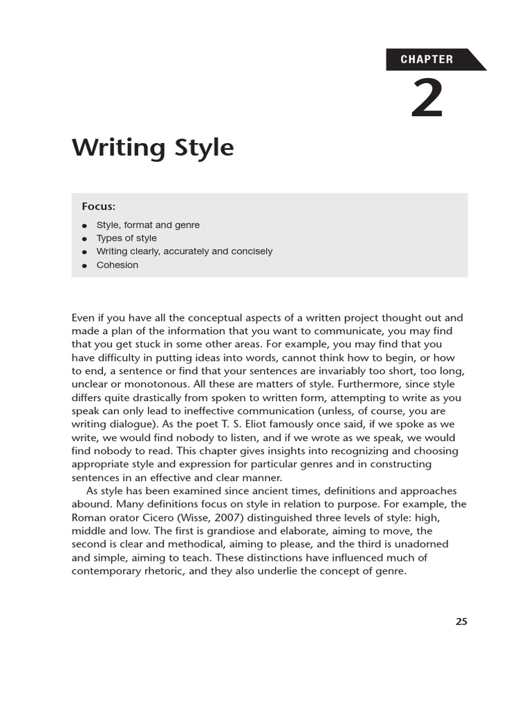 Professional Writing - (CHAPTER 2 Writing Style) | PDF | Grammatical ...