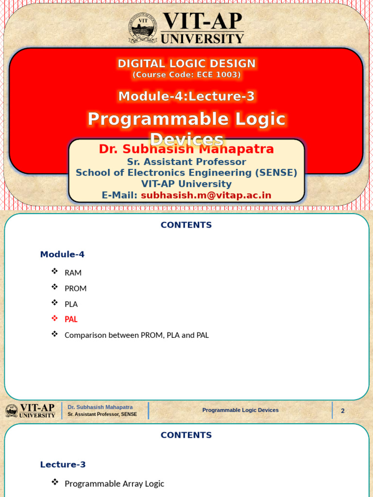 DLD Module 4-Programmable Logic Devices Lecture-3 | PDF | Logic Gate ...