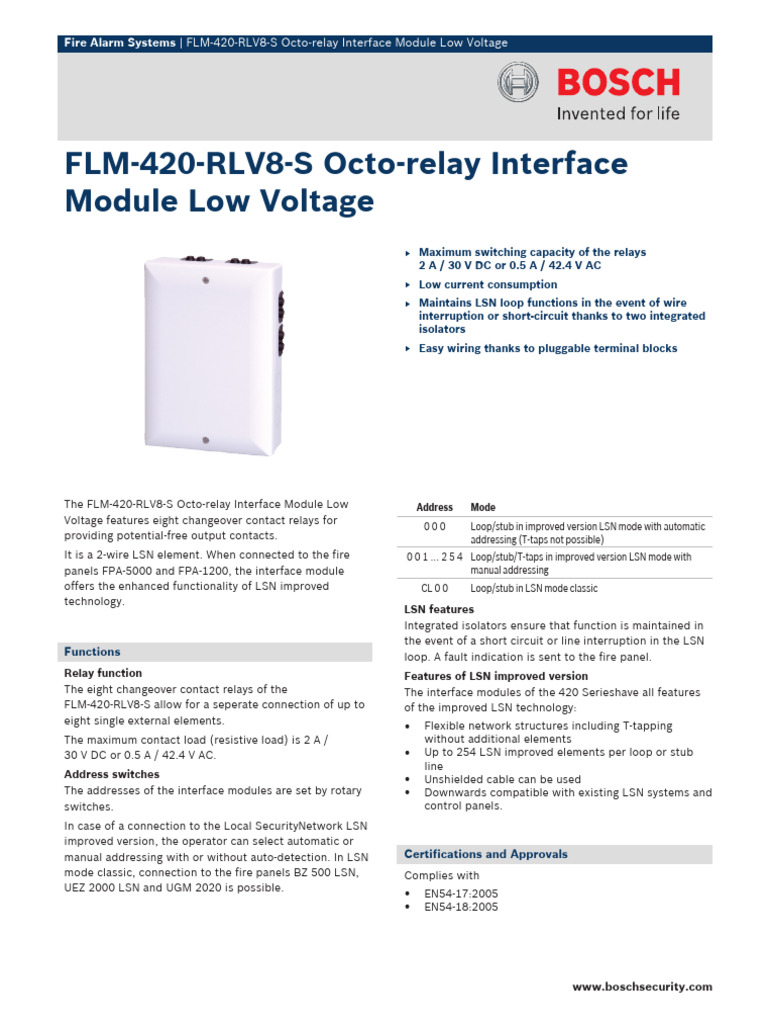 FLM-420-RLV8-S Octo-relay Module | PDF | Relay | Alternating Current