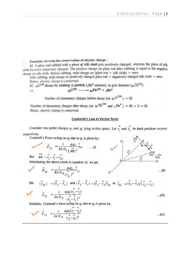 Electrostatics 2A | PDF
