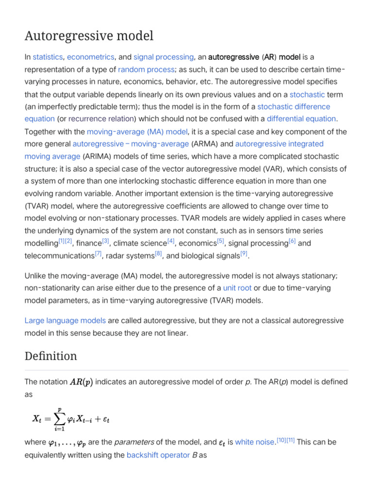 Understanding Autoregressive Models | PDF | Autoregressive Model ...
