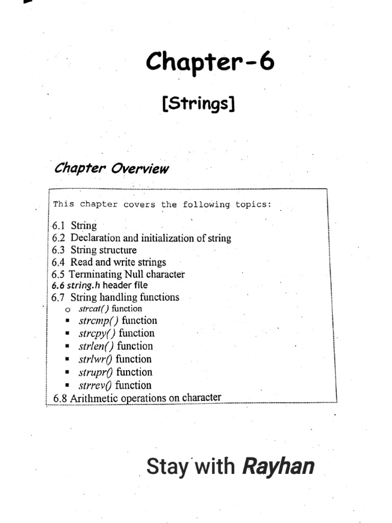 SPL Chapter 06 | PDF